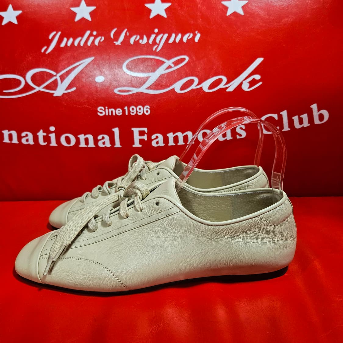 오르(Orr) 플레어 토 플렛 스니커즈 베이지 38.5 size 상품이미지3