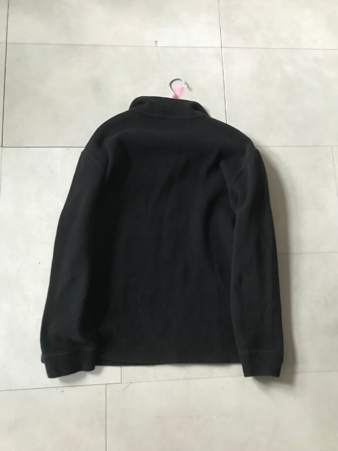 폴로 블랙 코튼 반집업 상품이미지8