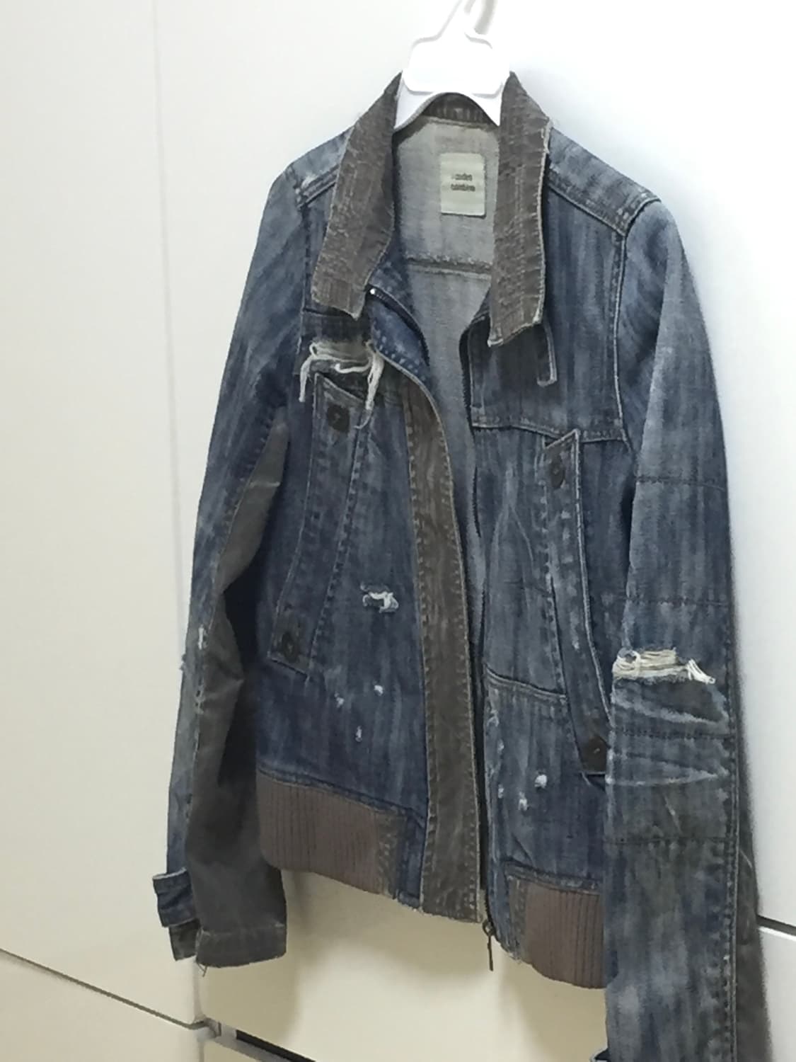 코데즈컴바인 빈티지 데미지 버클 데님 자켓 상품이미지3