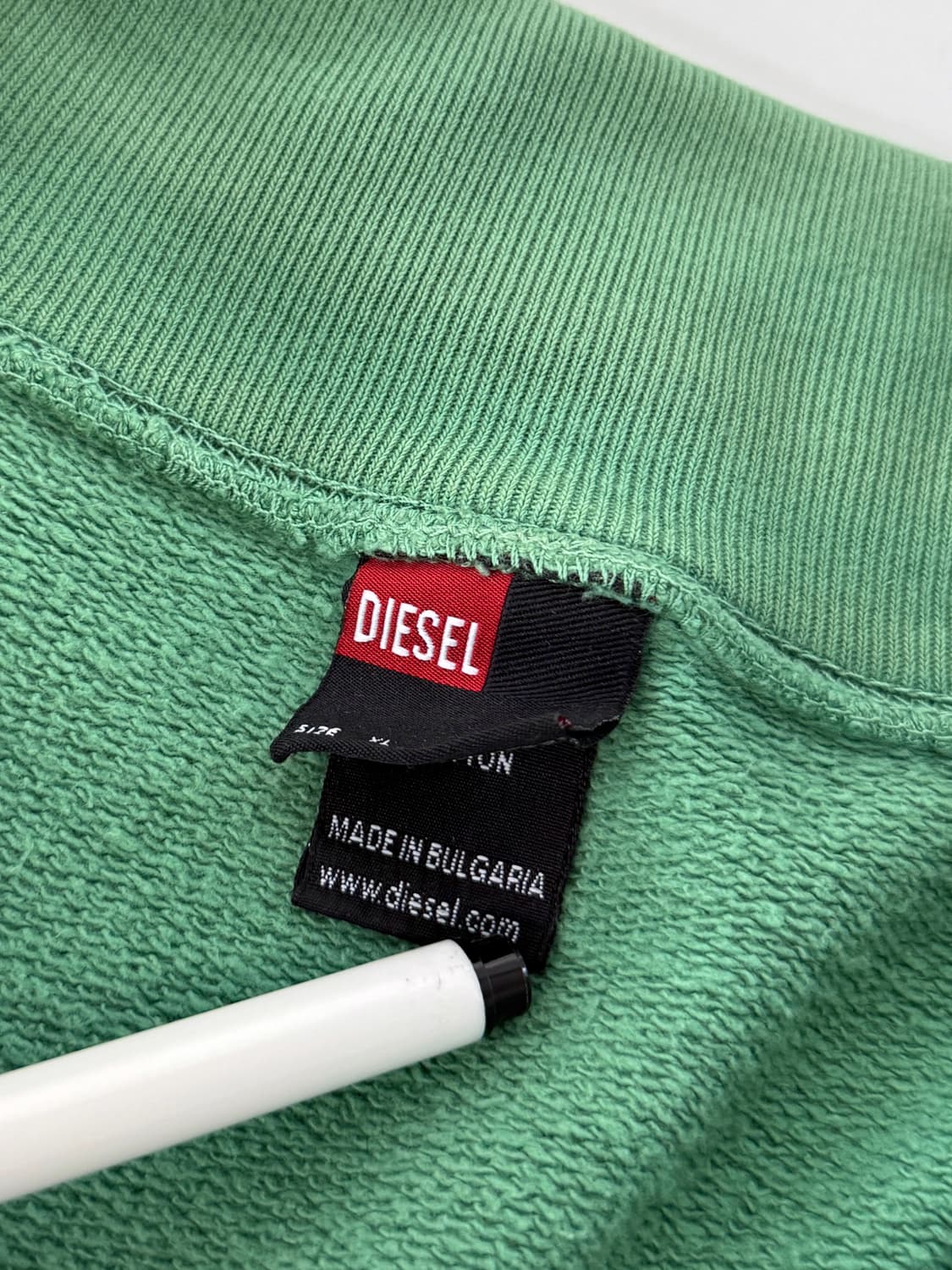 디젤 00‘s 루즈핏 빈티지 그린 스웻 집업 자켓 상품이미지7