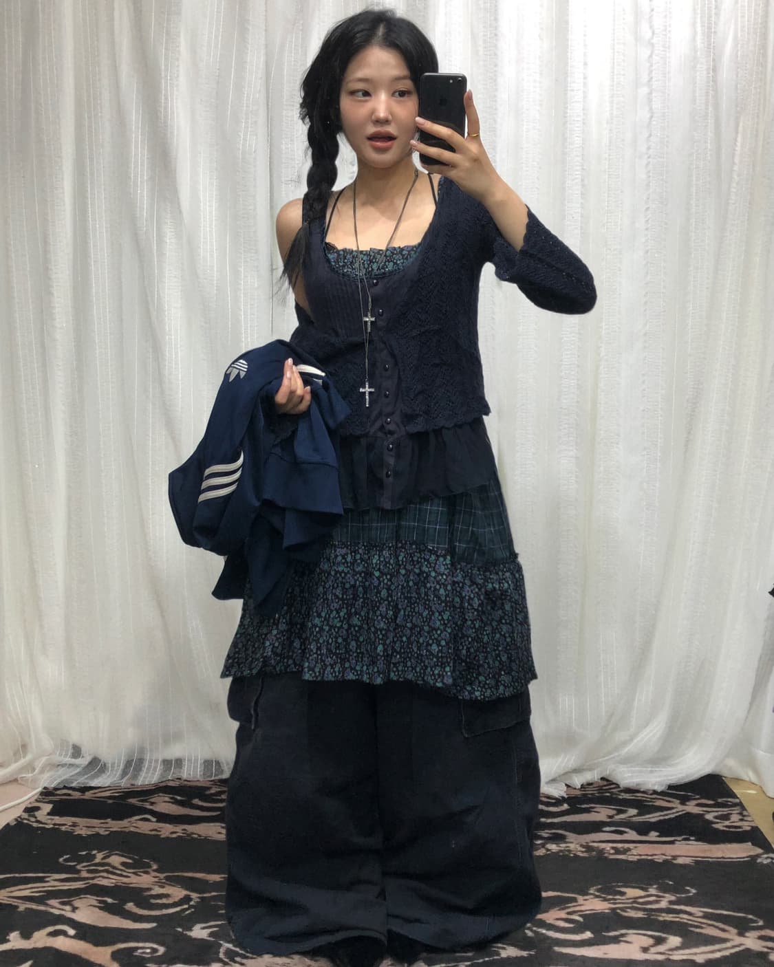 아디다스 구 파이어버드 네이비 져지 상품이미지2