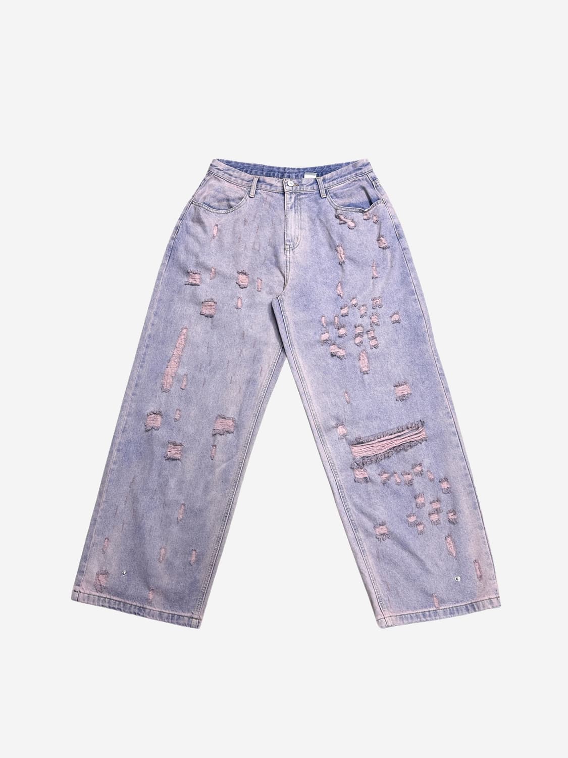 THEMYSTERIOUSHOTEL 데미지 워싱팬츠 핑크  상품이미지2