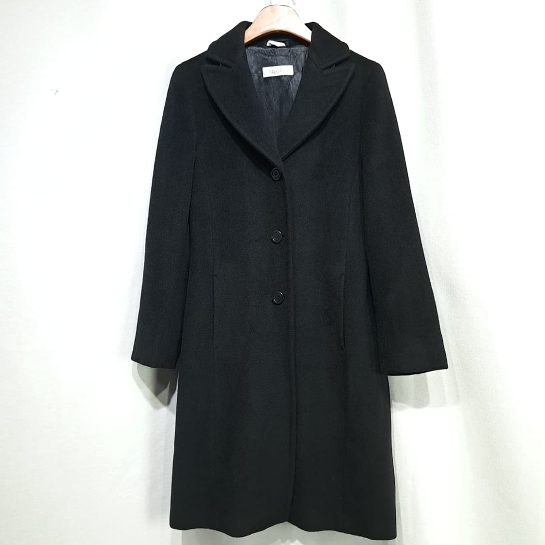 CL230 M 막스마라 90s 이태리판 울캐시미어 스티치 블랙 코트 상품이미지1
