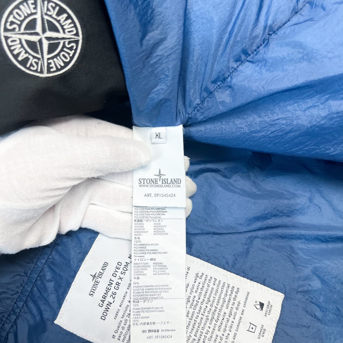 [XL] 스톤아일랜드 가먼트다잉 후드 패딩 상품이미지5