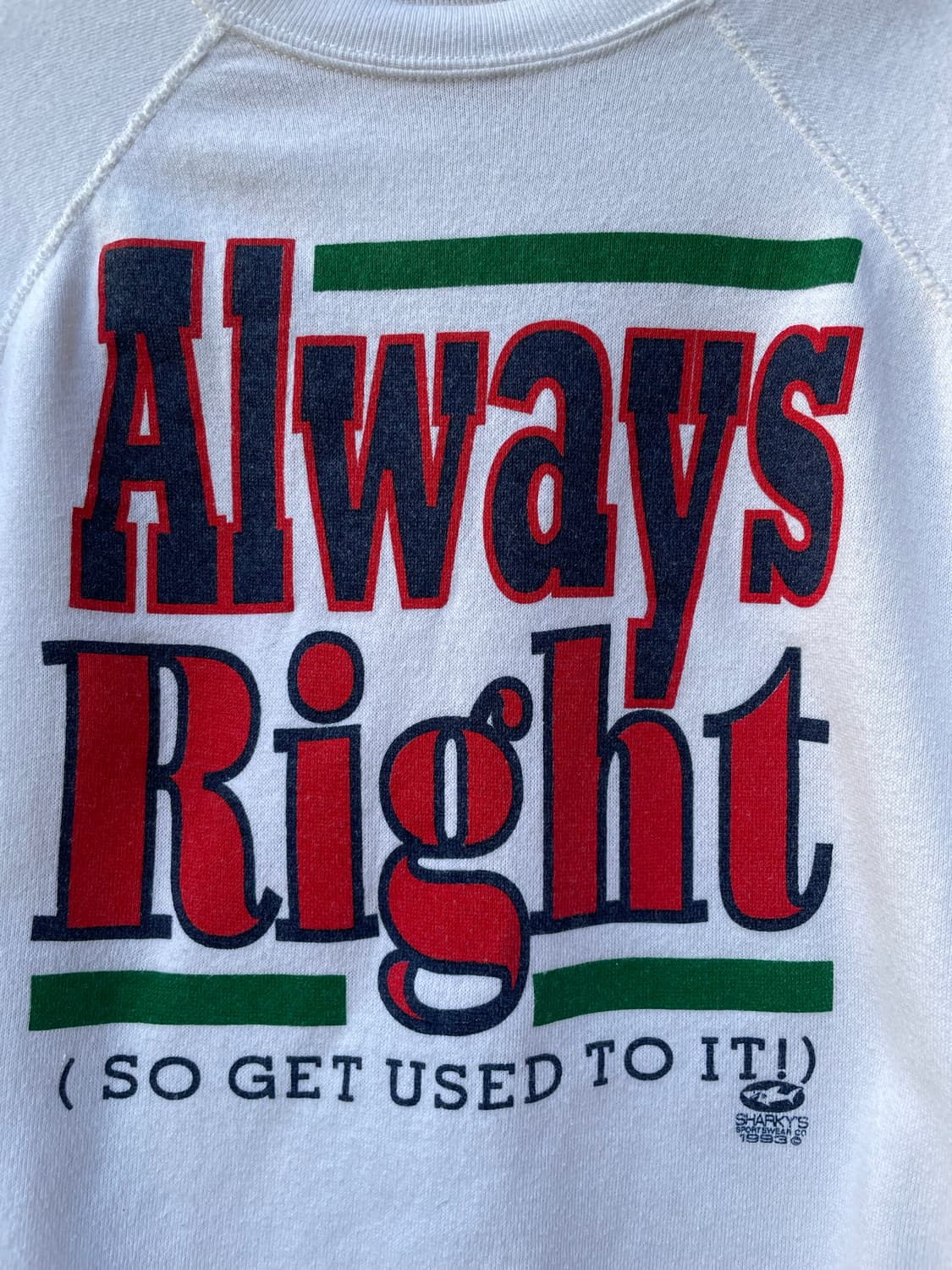 90‘s Vintage Tultex “Always Right”Sweat 상품이미지2