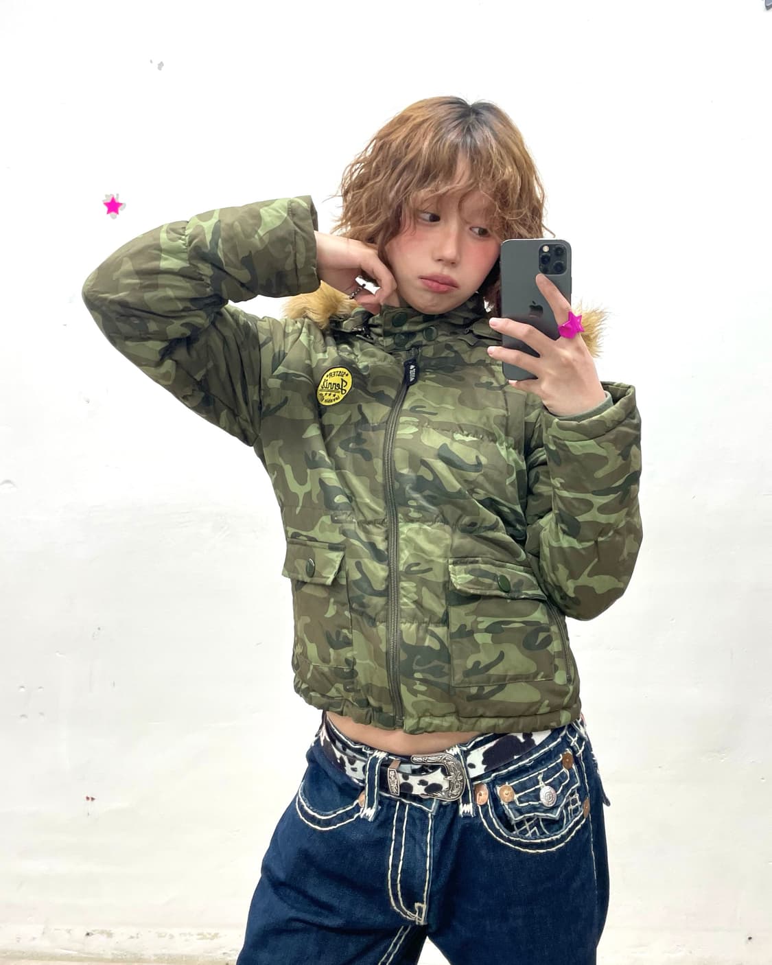 Jenny camo pocket padded jacket  상품이미지1