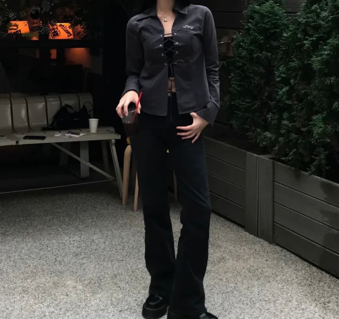 네스티팬시클럽 웨스턴 아일렛 셔츠  상품이미지2