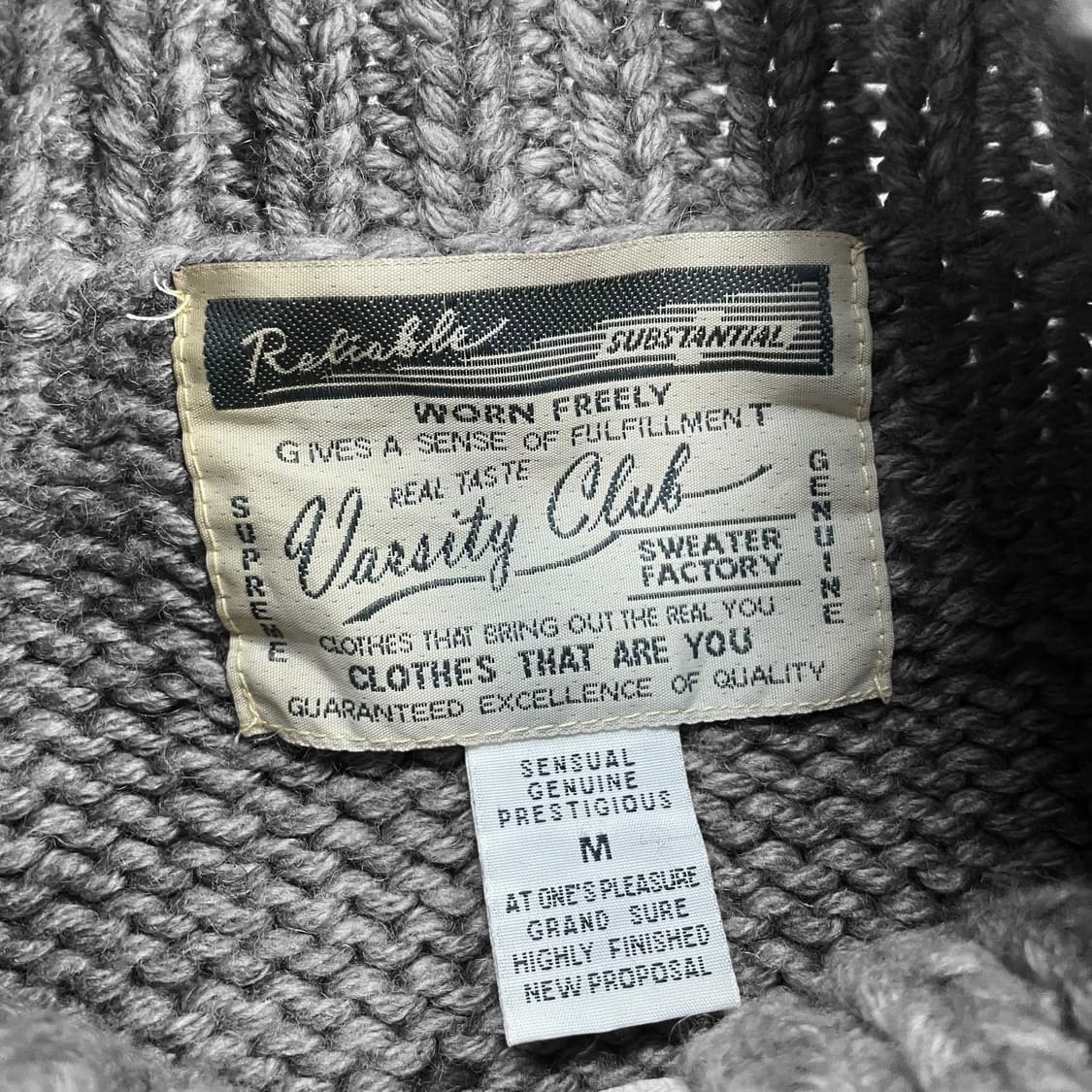 Varsity Club 아메리칸 빈티지 노르딕 코위찬 니트집업 상품이미지6