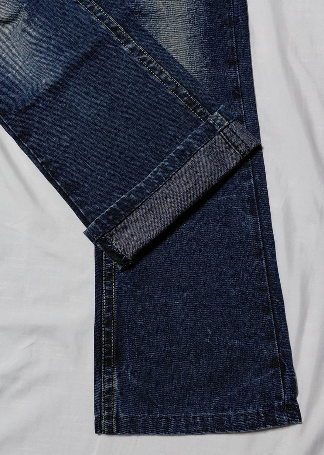 [25] 리오베라(Riobera) 자수 포인트 빈티지 데님 팬츠 상품이미지3