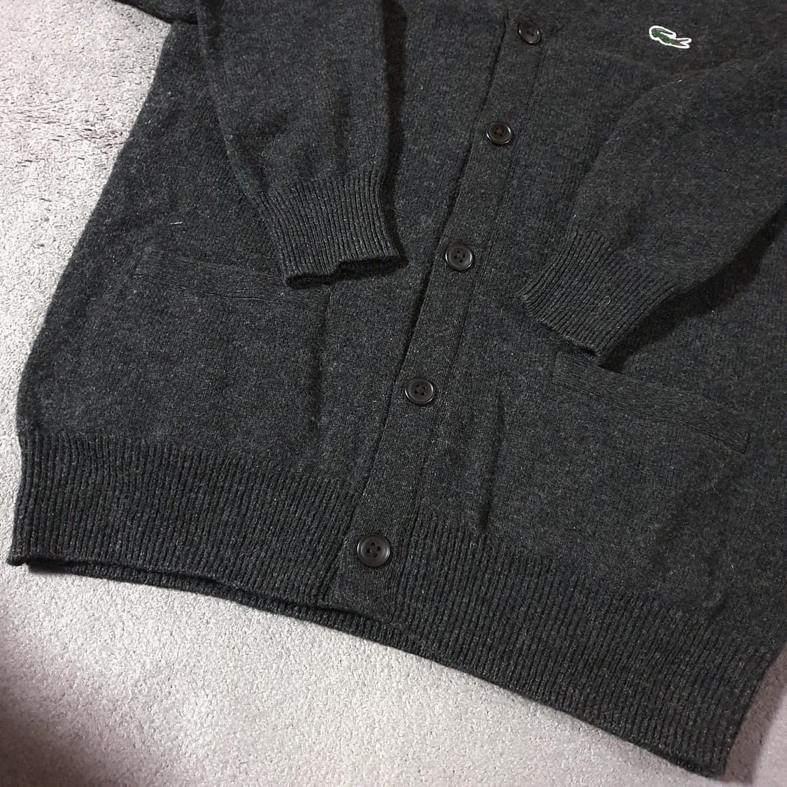 Japan Made 라코스테 램스울 니트 가디건 S 상품이미지4