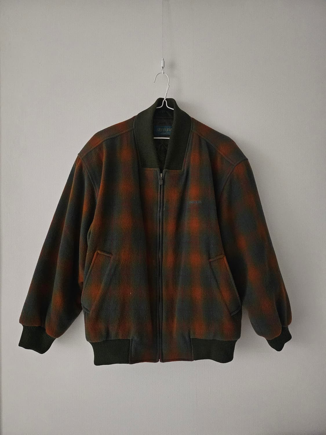 빈티지 타탄체크 봄버자켓 상품이미지1