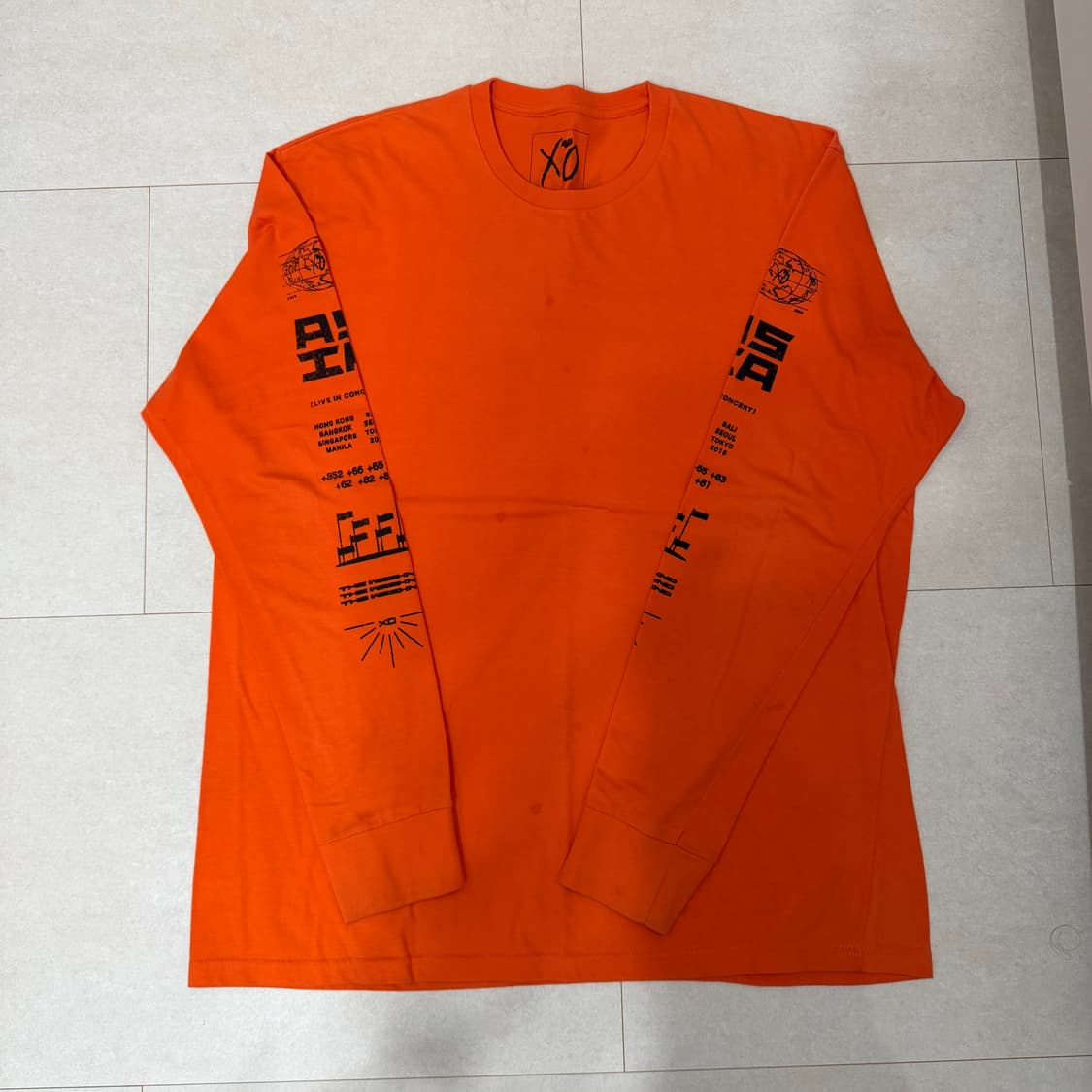 더 위켄드 아시아 투어 롱슬리브 오렌지 상품이미지1