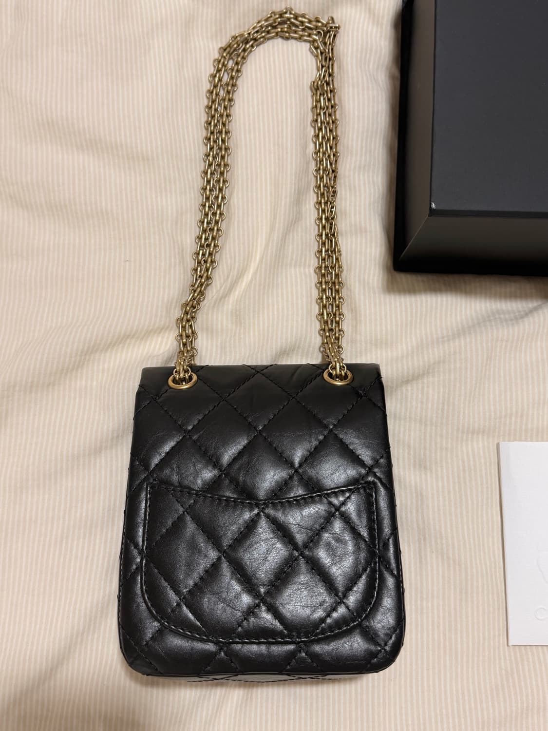 샤넬 빈티지미니 2.55 시즌백 세로 블랙 상품이미지4