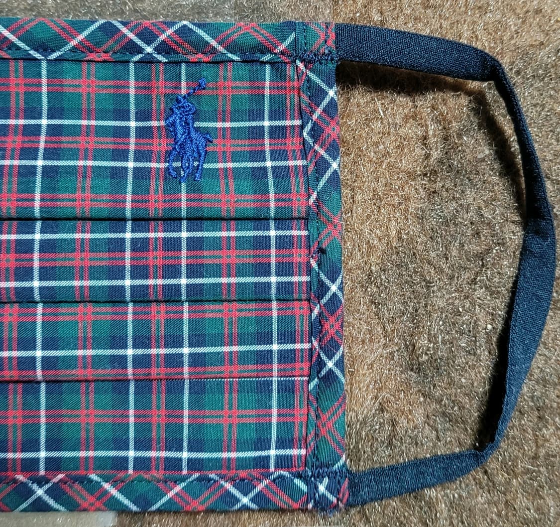 폴로 랄프로렌 타탄체크 면 마스크(M/L) 상품이미지4
