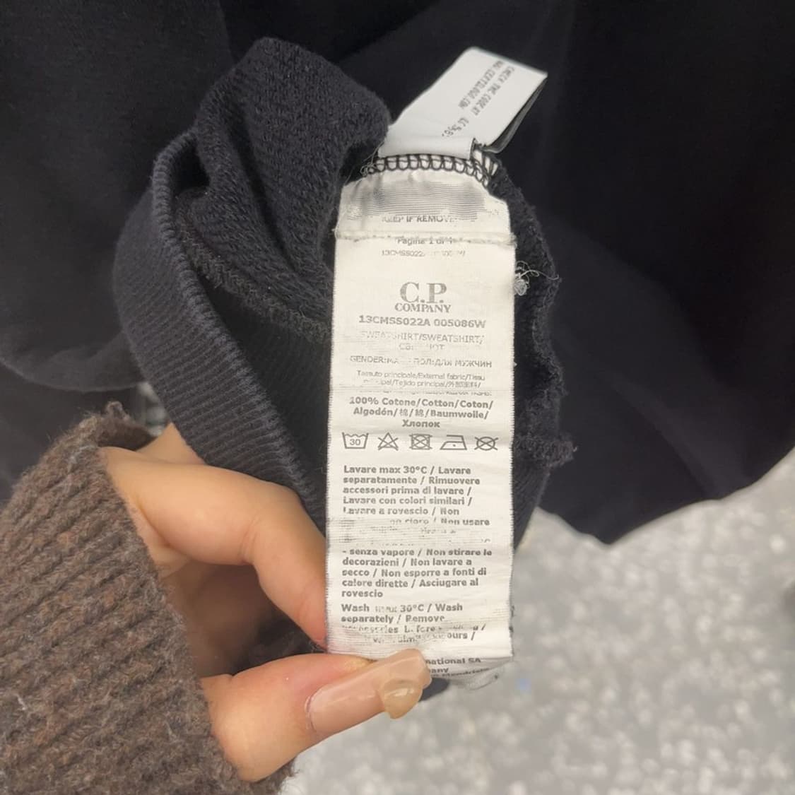 씨피컴퍼니 CP 정품 와펜 스웻셔츠 맨투맨 95 C06383 상품이미지6