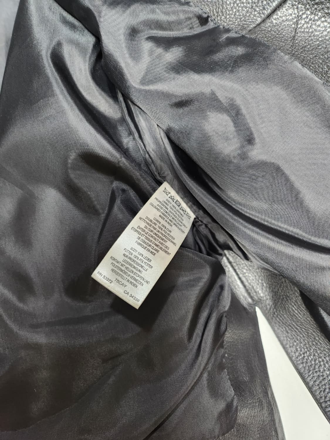 프렌치 커넥션 제뉴인 레더 노카라 라이더 자켓 상품이미지4