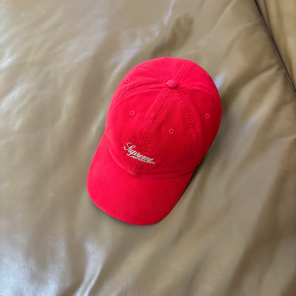 슈프림 6패널 볼캡 모자 24SS 몰스킨 레드 상품이미지6