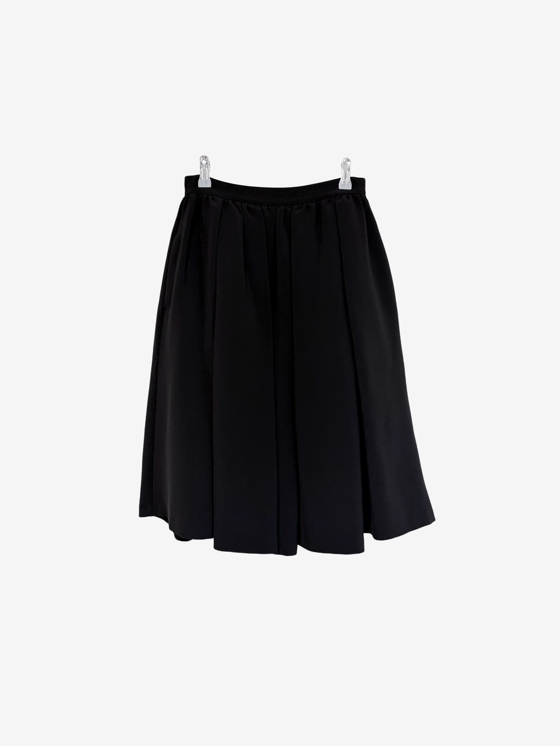 Structured Flare Midi Skirt - Black 상품이미지4