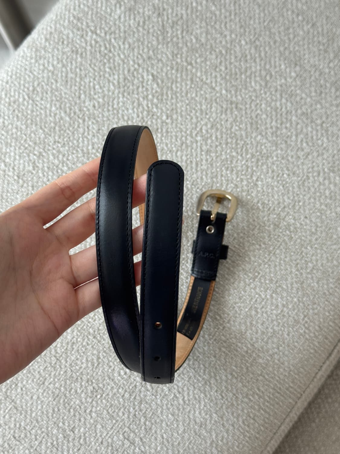 아페쎄 로제트 블랙 가죽 벨트 A.P.C. Rosette Belt 상품이미지6