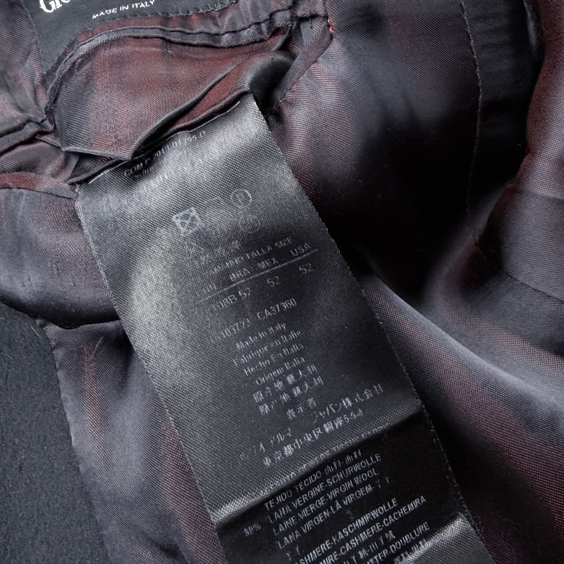 조르지오아르마니 블랙라벨 울 캐시미어 코트 52 상품이미지4