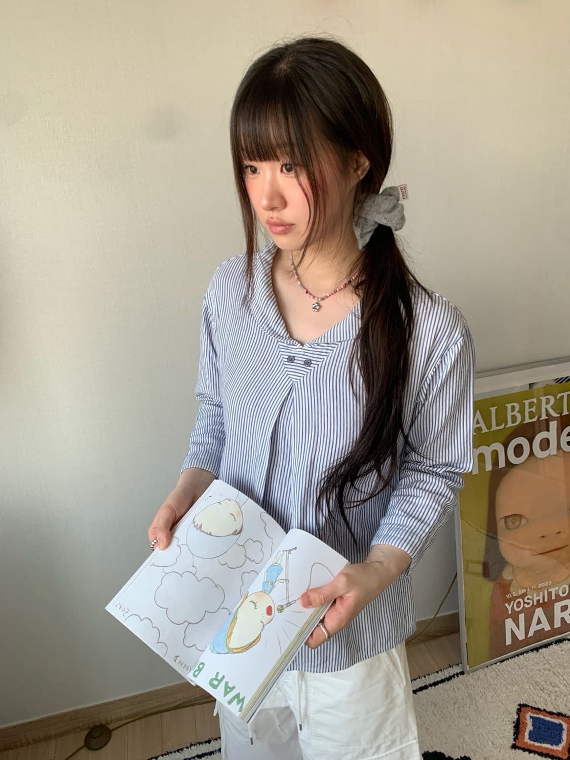 blue.. tunic blouse 상품이미지2