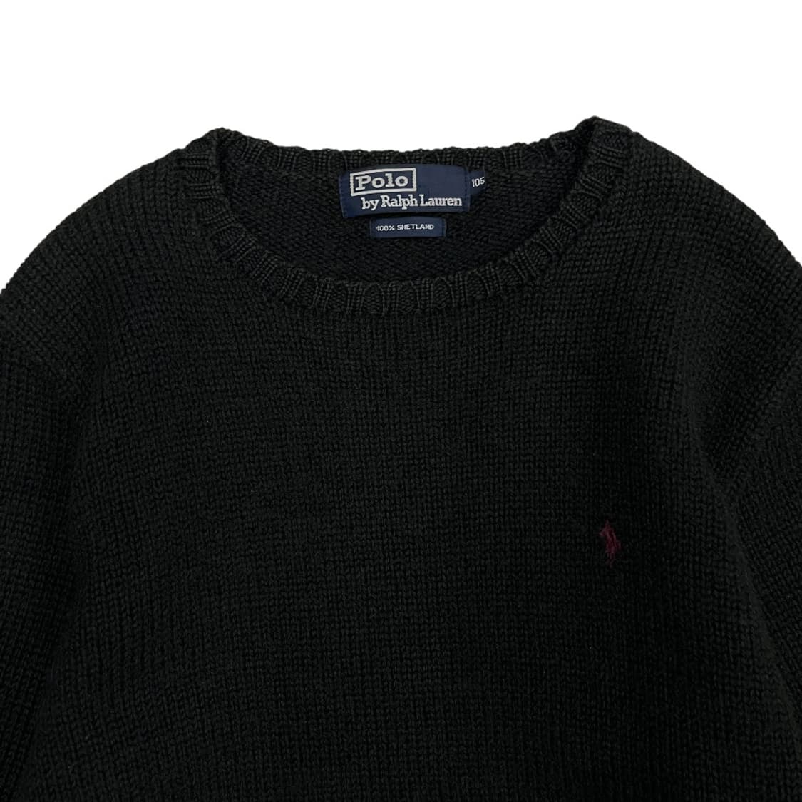 폴로 랄프로렌 버건디포니 블랙 브라운 패치 니트 105 상품이미지4