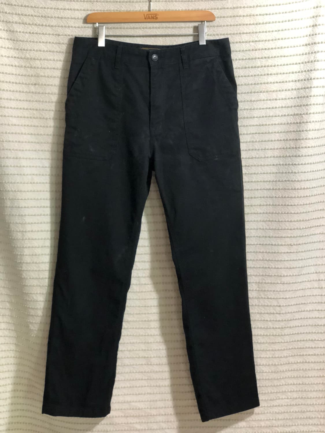 유니폼 브릿지 퍼티크 포인트 블랙 코튼 팬츠 면바지 상품이미지1