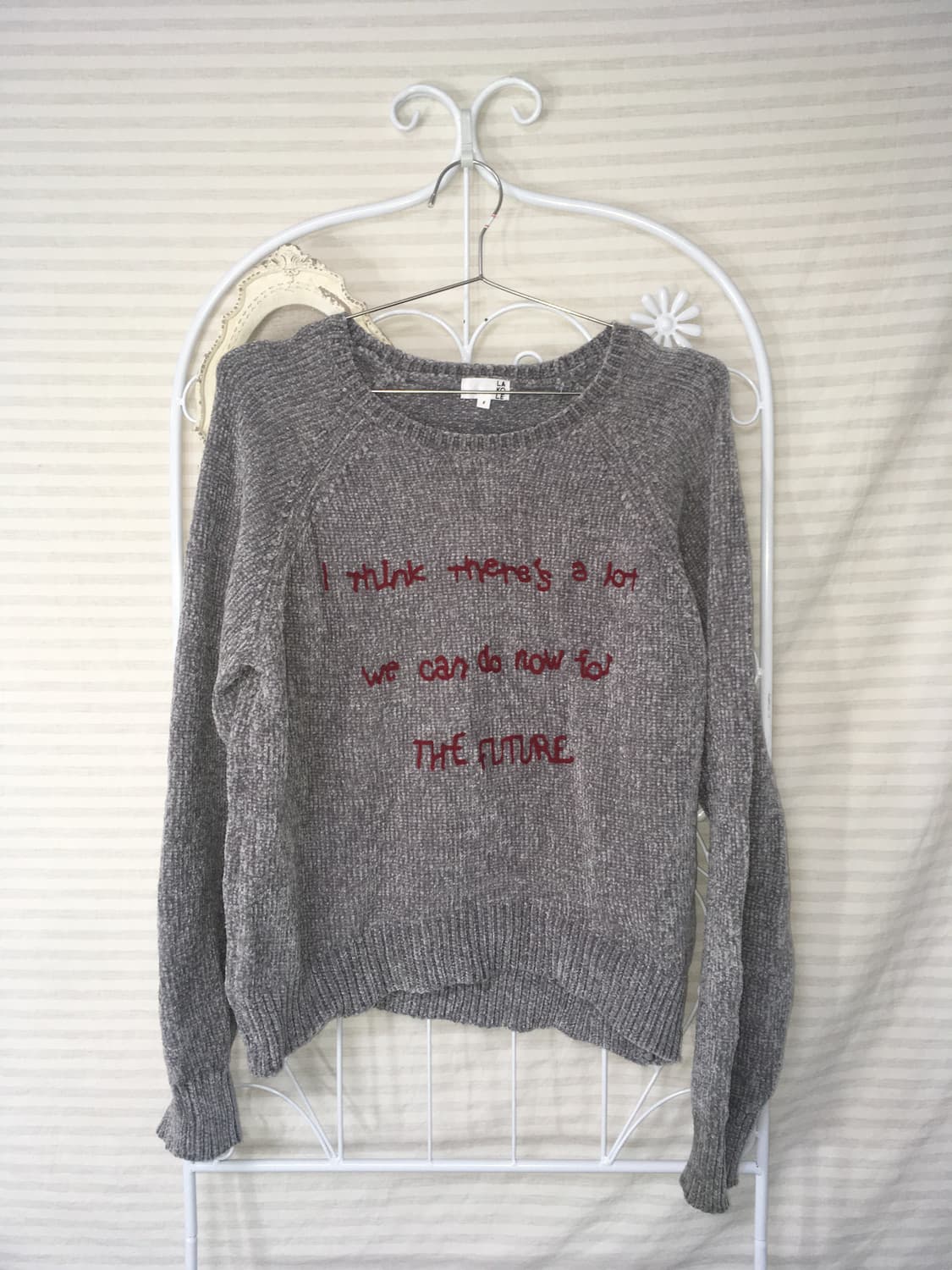 일본빈티지 차콜 윈터 레터링 니트 상품이미지1