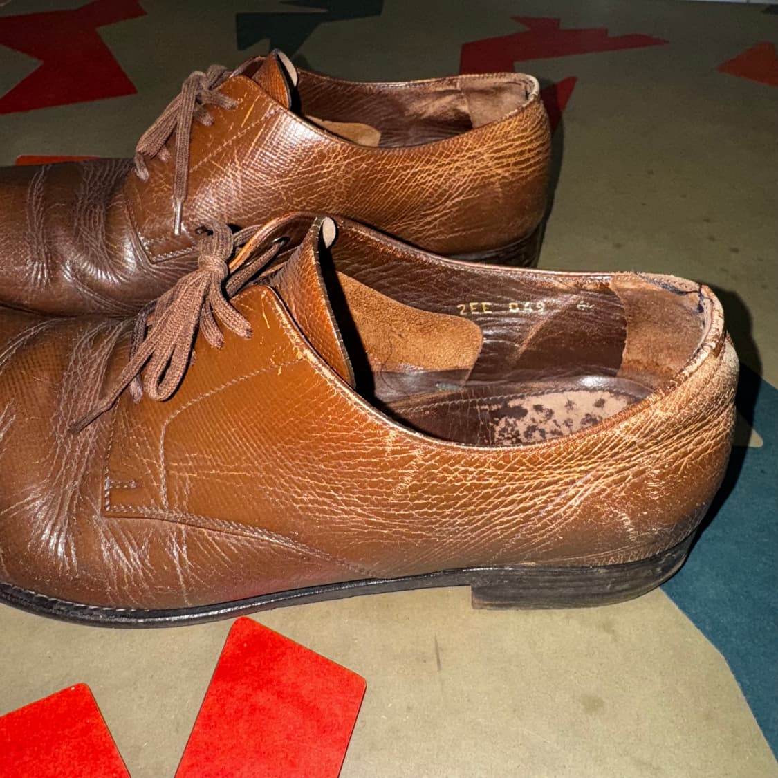 Prada Rough Leather Derby Shoes 상품이미지2