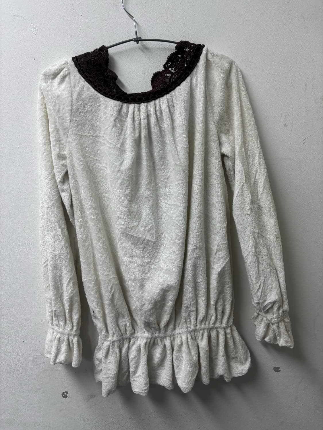 리즈리사 라떼갸루 폼폼 레이스 화이트 원피스 상품이미지7