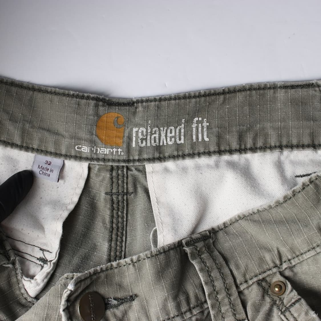칼하트 릴렉스드 핏 올리브 워크 쇼츠 32 상품이미지5