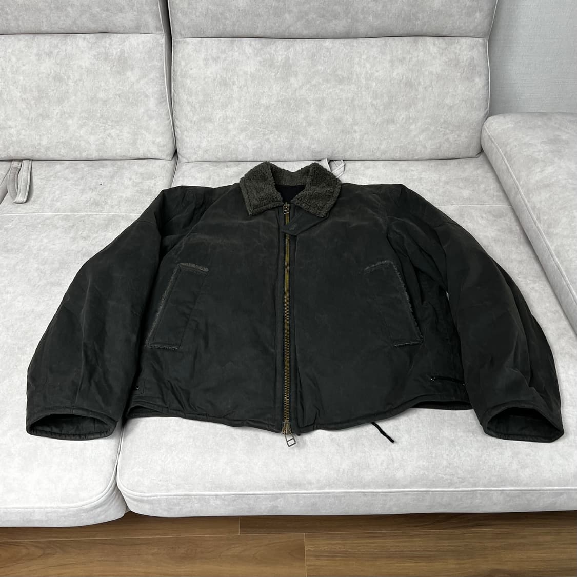 쿠어 왁스드 데크 자켓 그린 상품이미지4