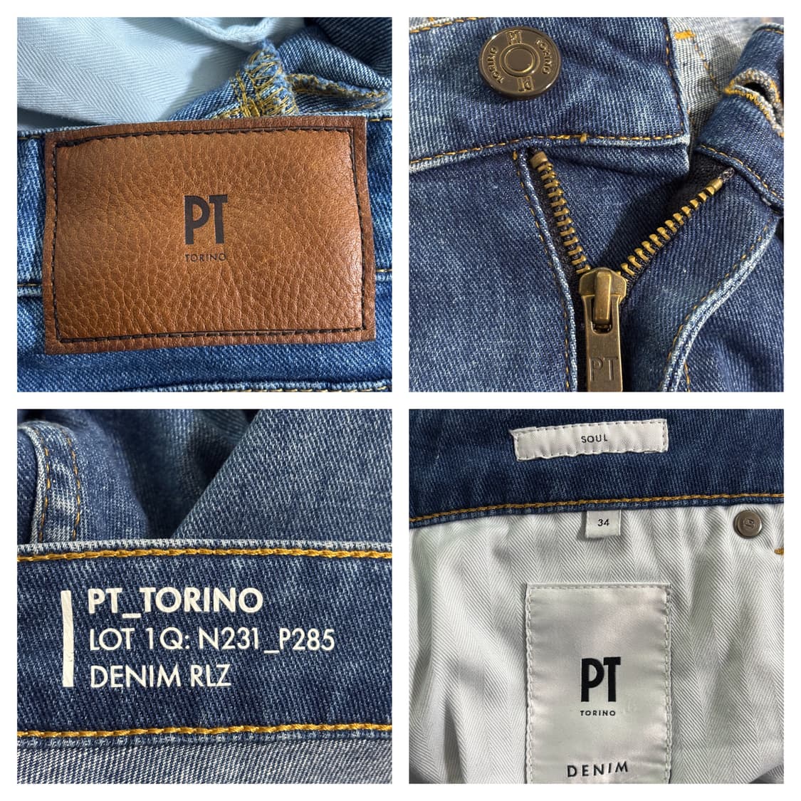 이태리 PT토리노 슬림핏 SOUL 데님팬츠33~34/중청 상품이미지6