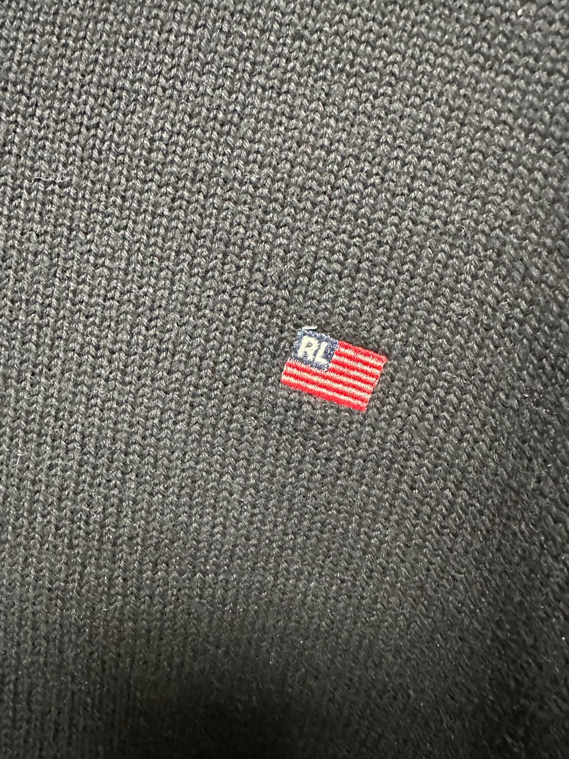 no.142 폴로랄프로렌 진스  블랙 하프집업 니트 XXL 상품이미지3