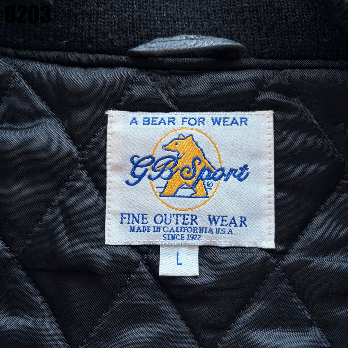 USA GB golden bear 암레더 블루종 자켓 L 0203 상품이미지5