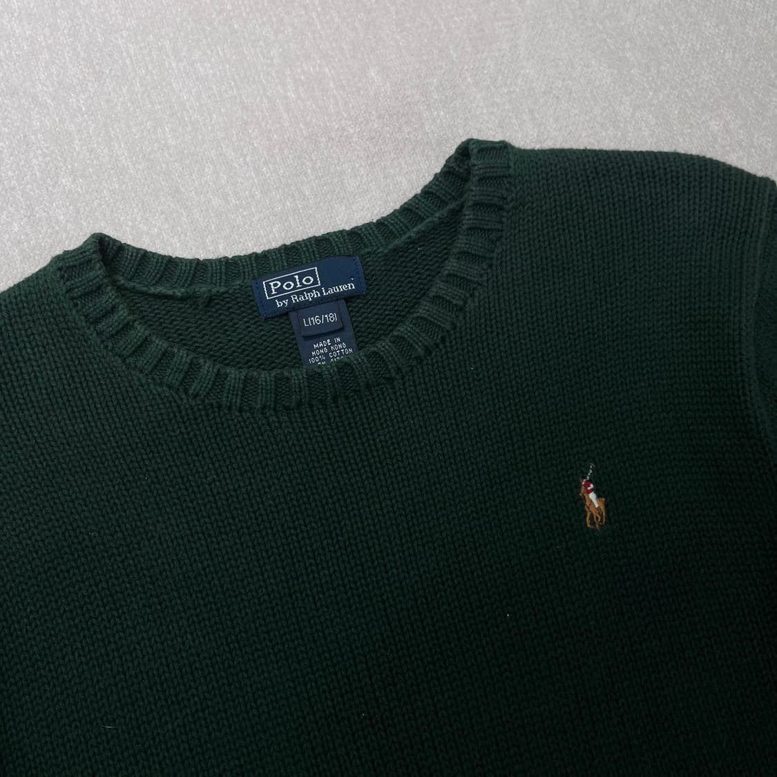 95 폴로 랄프로렌 코튼 그린 니트 상품이미지2