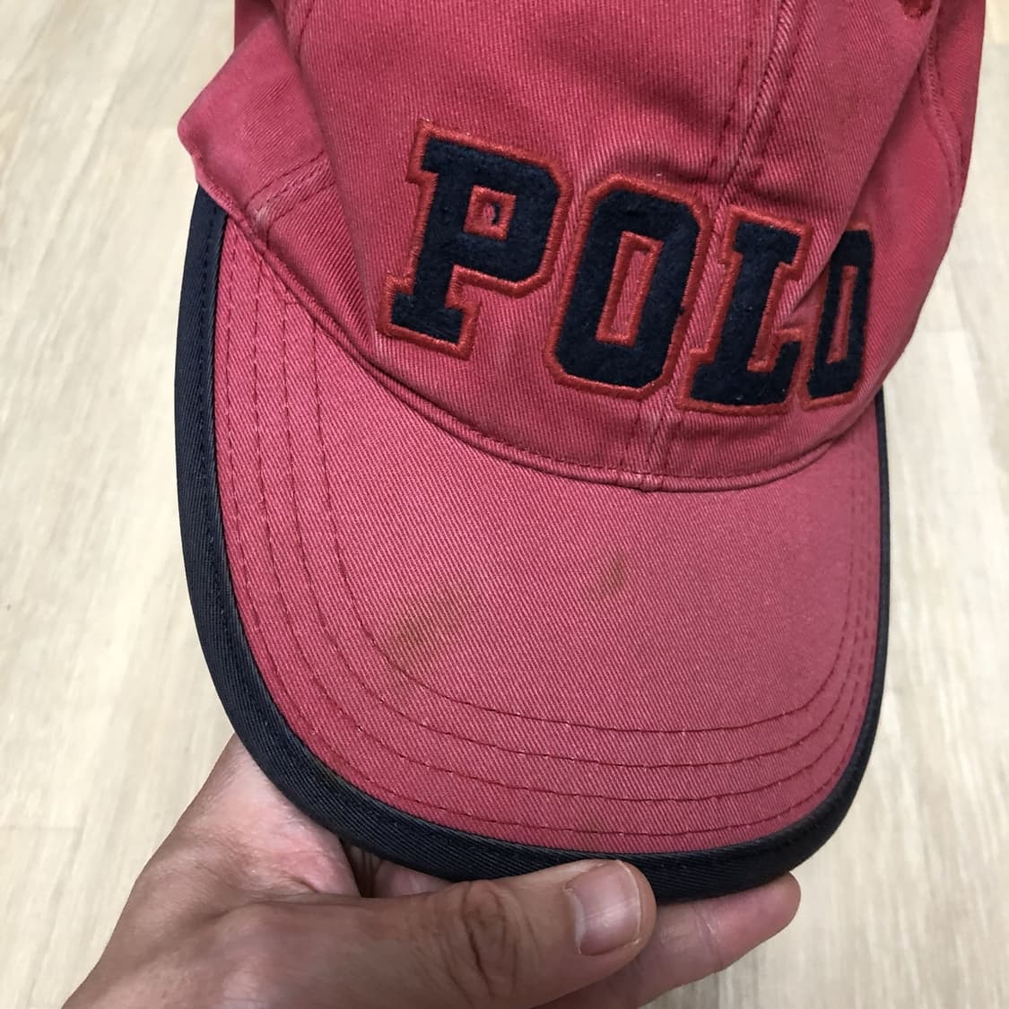 (OS) 00's 폴로 랄프로렌 POLO 레더 스트랩 스펠로고 볼캡 상품이미지4