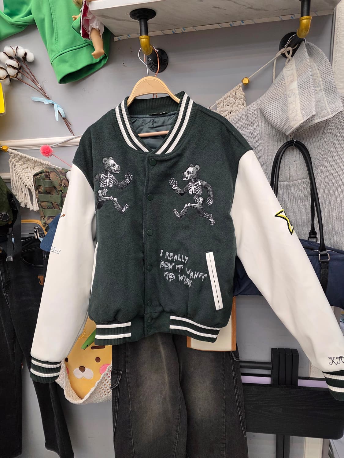 엑스톤즈 울 해골 바시티 F 상품이미지1