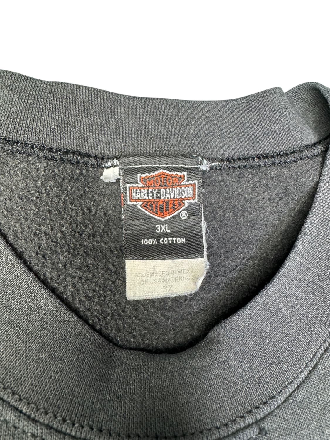빈티지 90s 할리 데이비슨 플레임 자수 맨투맨 3XL 상품이미지3