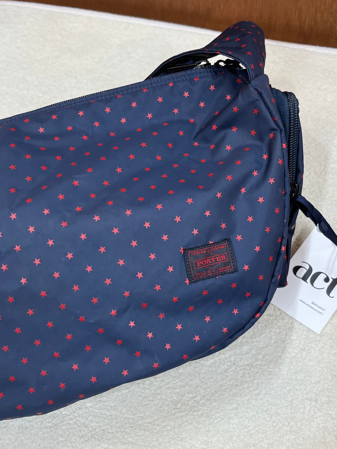 PORTER 포터 별 패턴 호보백 네이비 상품이미지8