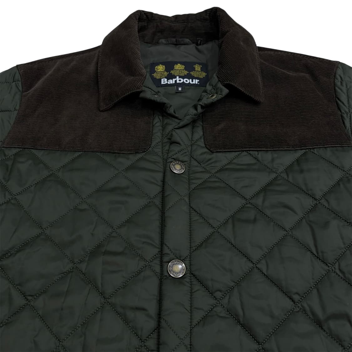 Barbour 바버 카키 퀼팅 퀄팅 경량 패딩 자켓 m 상품이미지3