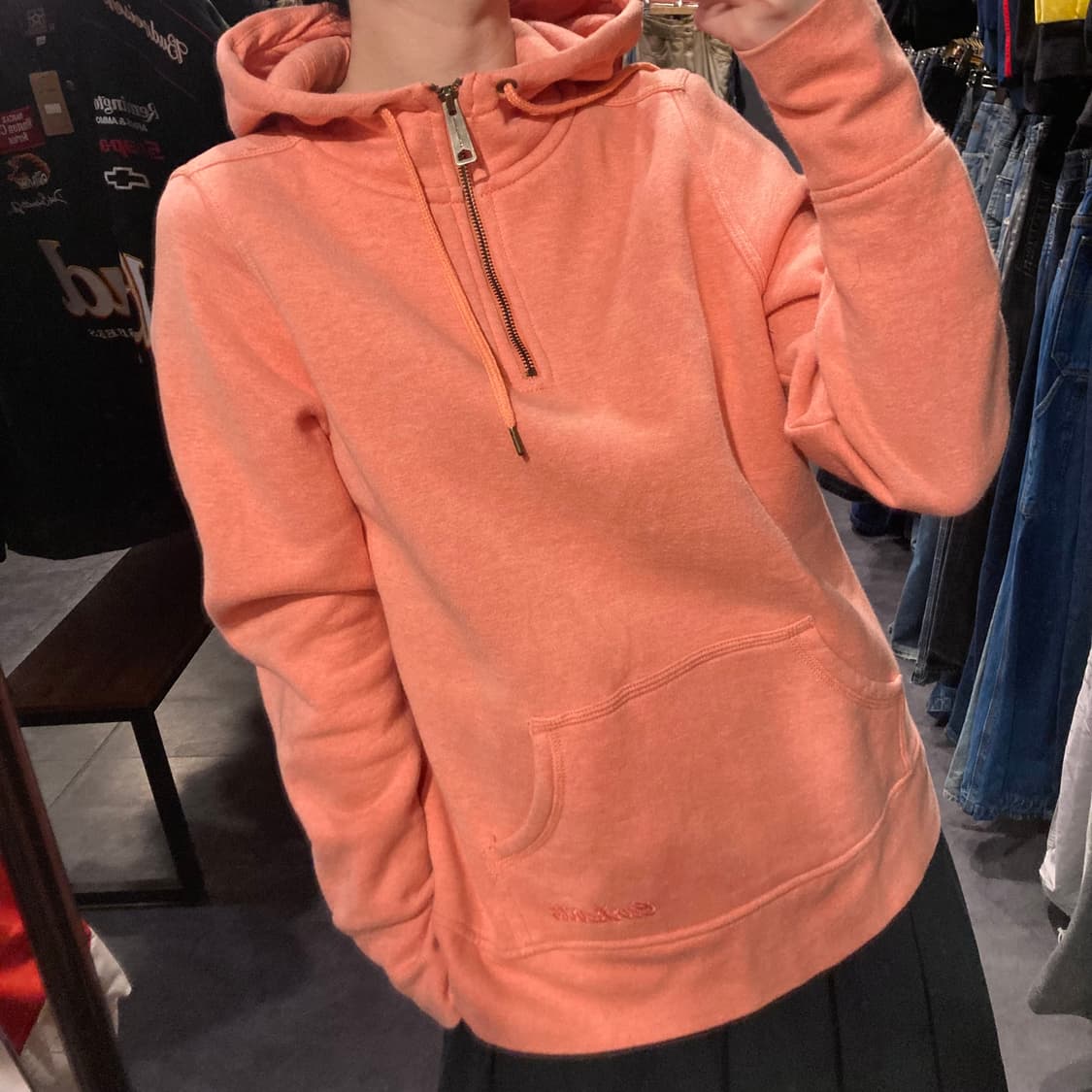 [IM] 칼하트 반집업 후드티 코랄핑크 상품이미지4