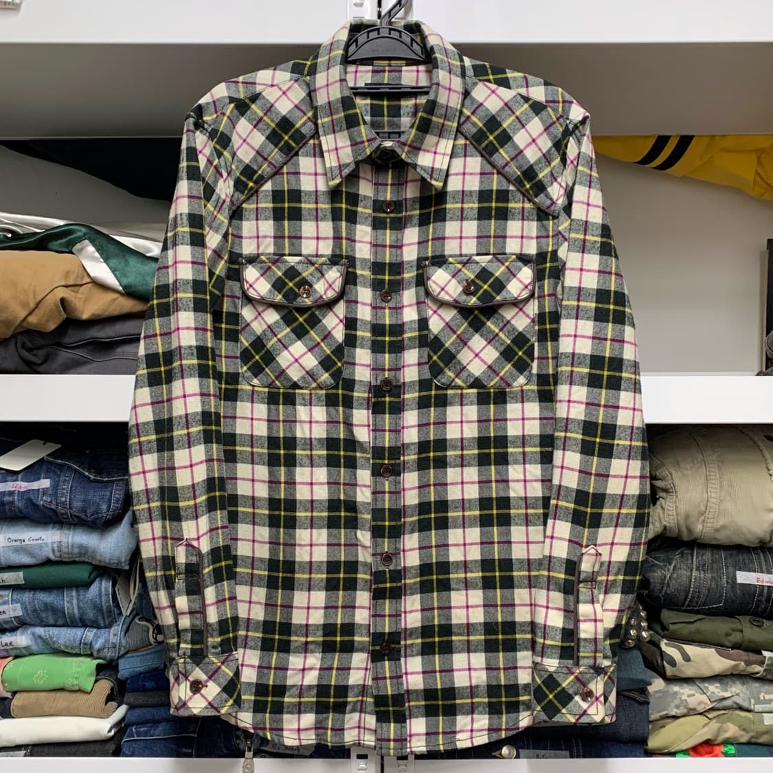 [M] EDWIN 멀티체크 플란넬 셔츠 상품이미지2