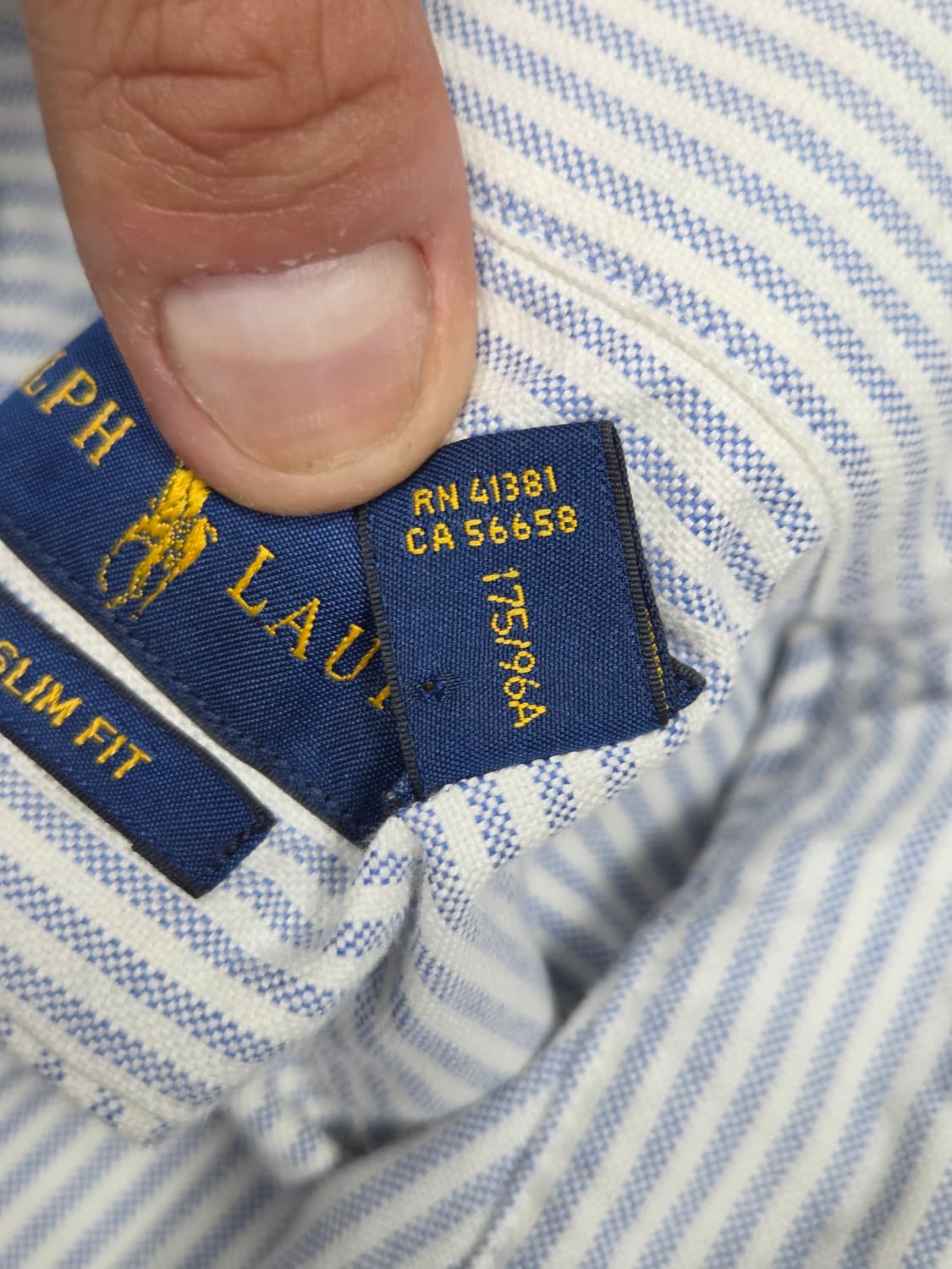 [폴로 랄프로렌] 슬림핏 스트라이프 코튼 셔츠 | S00098 상품이미지4