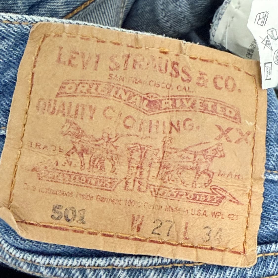 리바이스 코리아 00s 501 데미지 데님 팬츠 (27) 상품이미지5