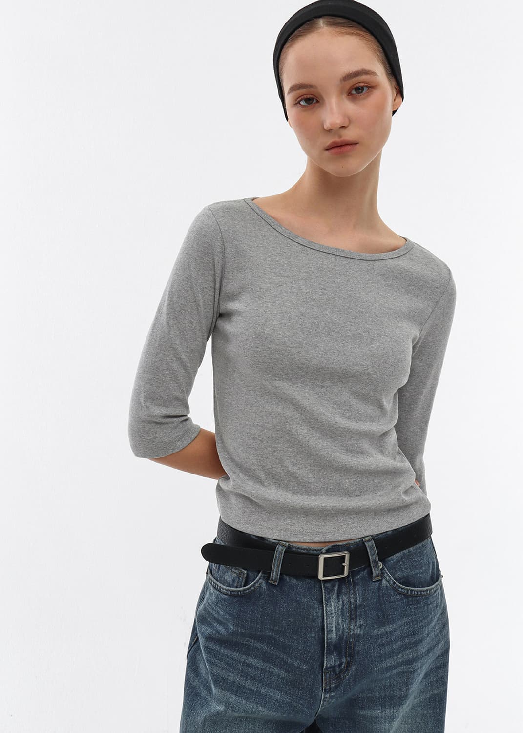 블랙업 스탠다드 보트넥 7부티 상품이미지2