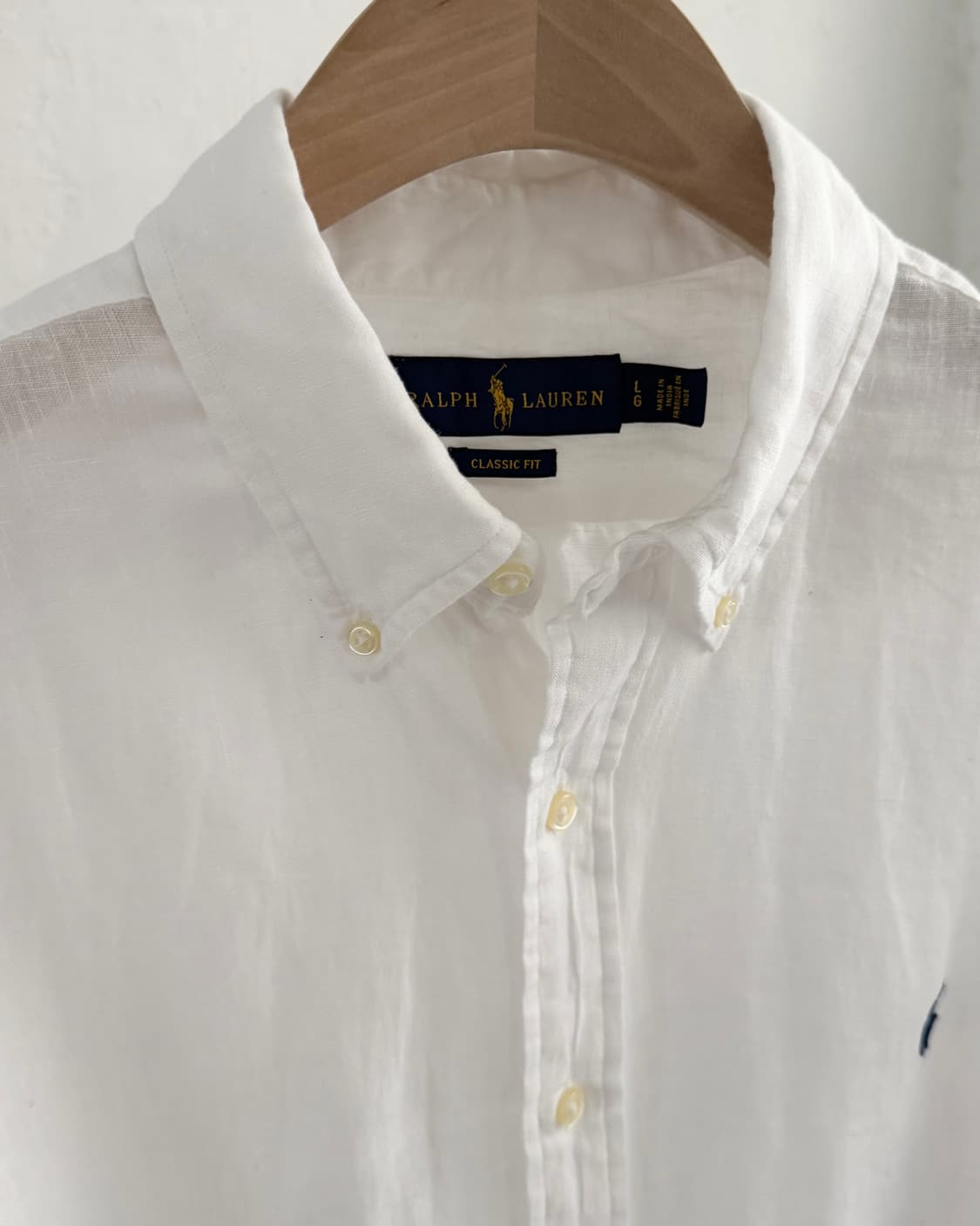 Polo 폴로 화이트 린넨 셔츠 상품이미지3