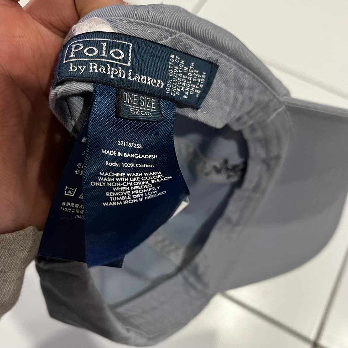 폴로 소라색 볼캡 키즈 상품이미지5