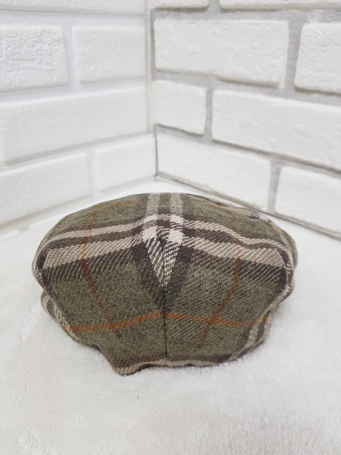 [L/58/정품] 버버리 빈티지 체크 남성 울 헌팅캡 상품이미지4