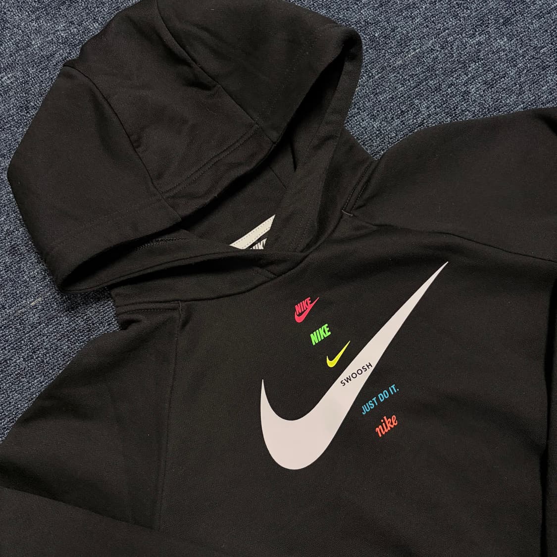 나이키 스우시 멀티로고 크롭 후드티 상품이미지3